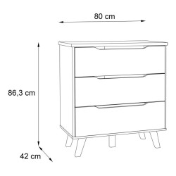 Komoda Vankka FINVNKK212 Dąb/Biały Meble Forte Komoda Vankka FINVNKK212 Dąb/Biały Meble Forte