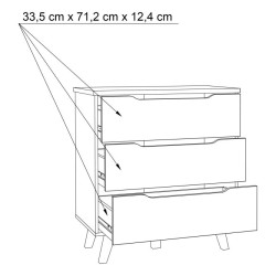 Komoda Vankka FINVNKK212 Dąb/Biały Meble Forte Komoda Vankka FINVNKK212 Dąb/Biały Meble Forte