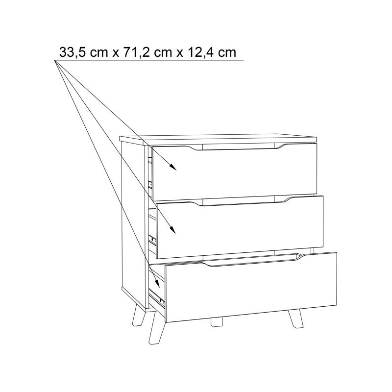 Komoda Vankka FINVNKK212 Dąb/Biały Meble Forte