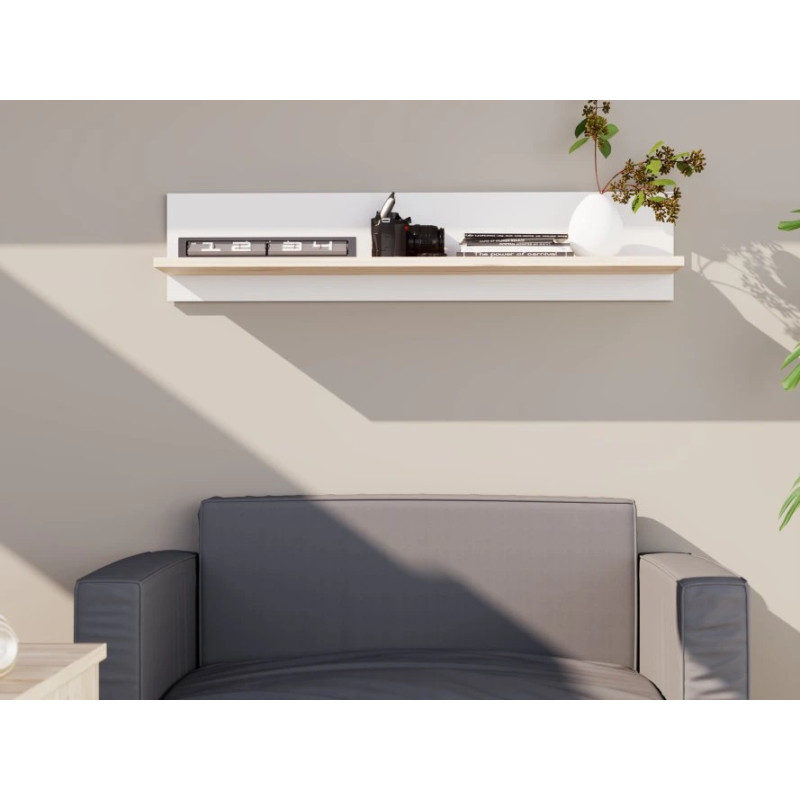 Półka ścienna 120 cm Vankka VDGB03 Dąb/Biały Meble Forte