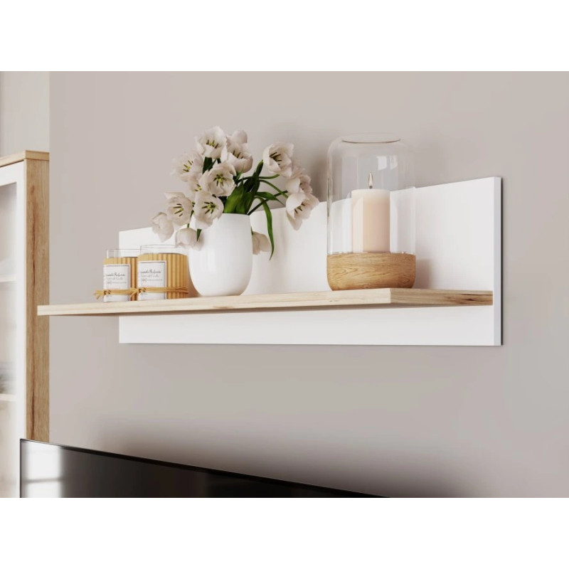 Półka ścienna 120 cm Vankka VDGB03 Dąb/Biały Meble Forte