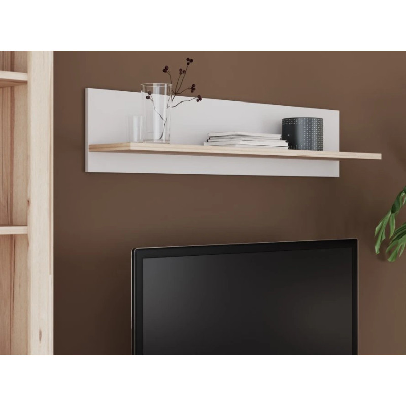 Półka ścienna 120 cm Vankka VDGB03 Dąb/Biały Meble Forte
