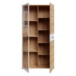 Witryna 100 cm z oświetleniem CHESAPEAKE BEAV721B Dąb