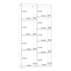 Witryna 100 cm z oświetleniem CHESAPEAKE BEAV721B Dąb
