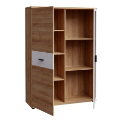 Witryna niska 100 cm z oświetleniem CHESAPEAKE BEAV421B Dąb