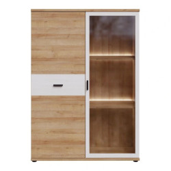 Witryna niska 100 cm z oświetleniem CHESAPEAKE BEAV421B Dąb