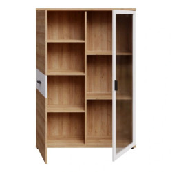 Witryna niska 100 cm z oświetleniem CHESAPEAKE BEAV421B Dąb