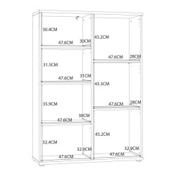Witryna niska 100 cm z oświetleniem CHESAPEAKE BEAV421B Dąb