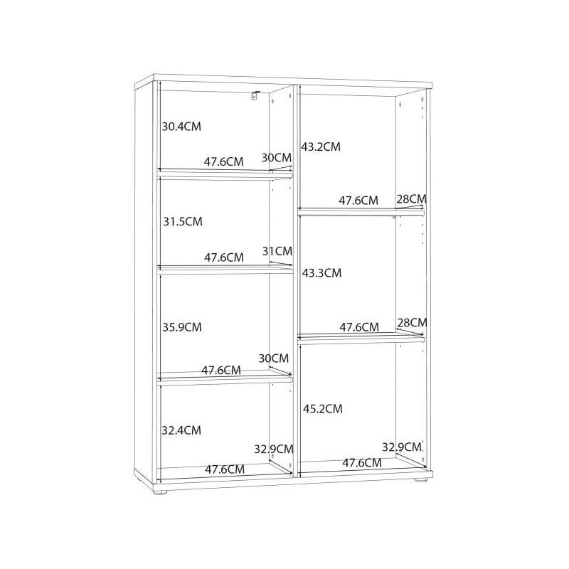 Witryna niska 100 cm z oświetleniem CHESAPEAKE BEAV421B Dąb