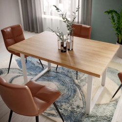 Stół 140x90cm CHESAPEAKE TBLT441 Dąb Riviera/Biały Meble Forte