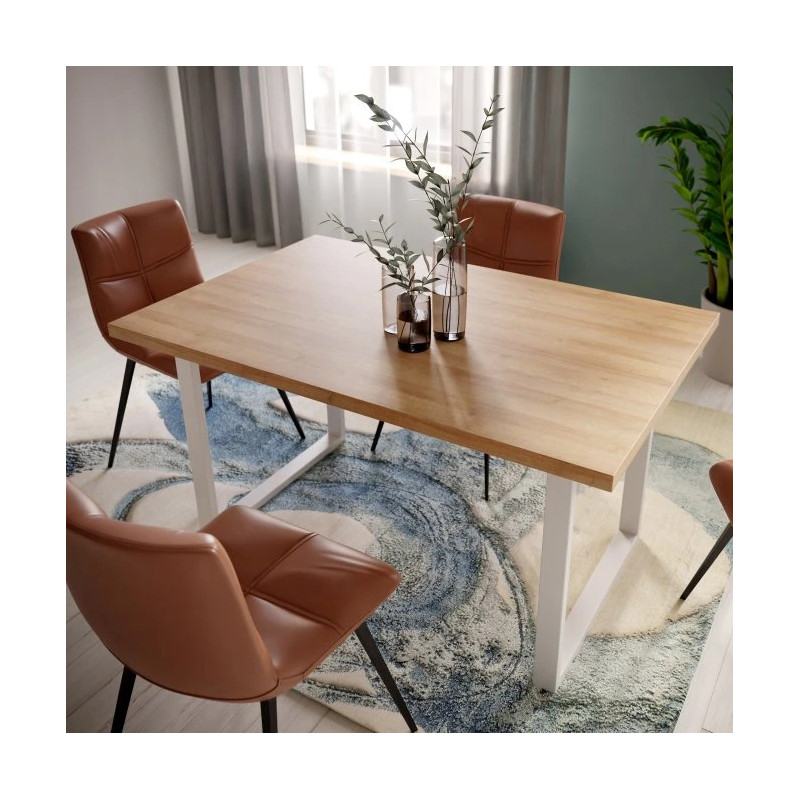 Stół 140x90cm CHESAPEAKE TBLT441 Dąb Riviera/Biały Meble Forte