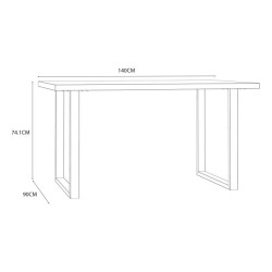 Stół 140x90cm CHESAPEAKE TBLT441 Dąb Riviera/Biały Meble Forte