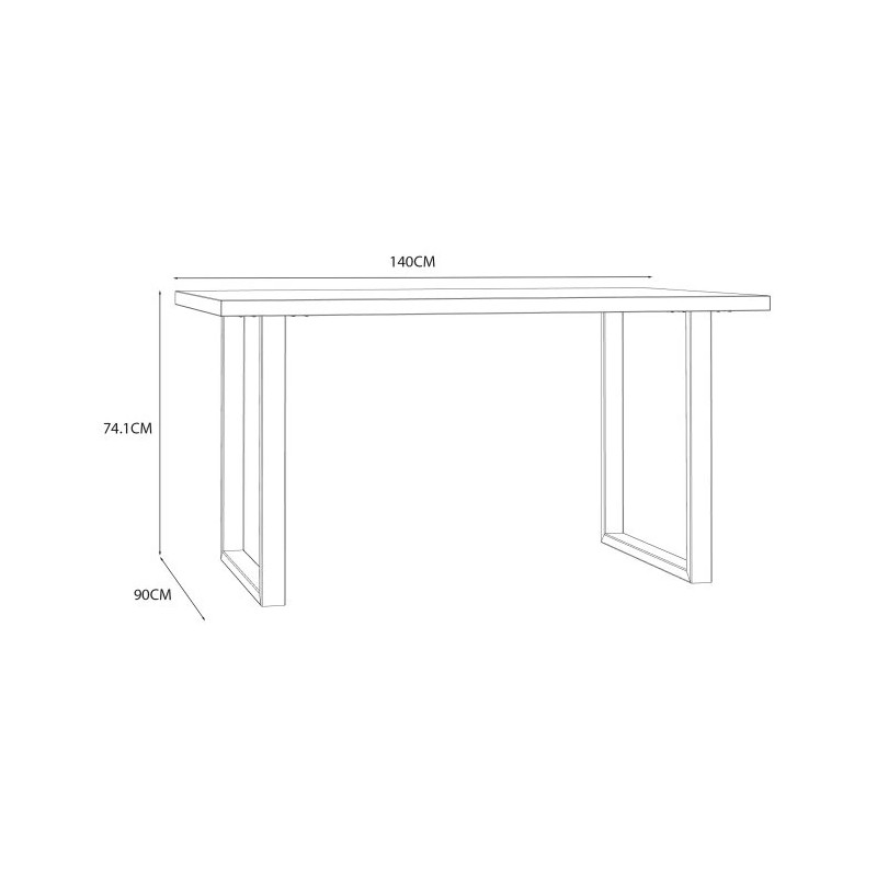 Stół 140x90cm CHESAPEAKE TBLT441 Dąb Riviera/Biały Meble Forte