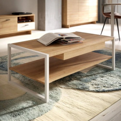 Stolik kawowy 110x60cm CHESAPEAKE CFTT4241 Dąb Riviera/Biały