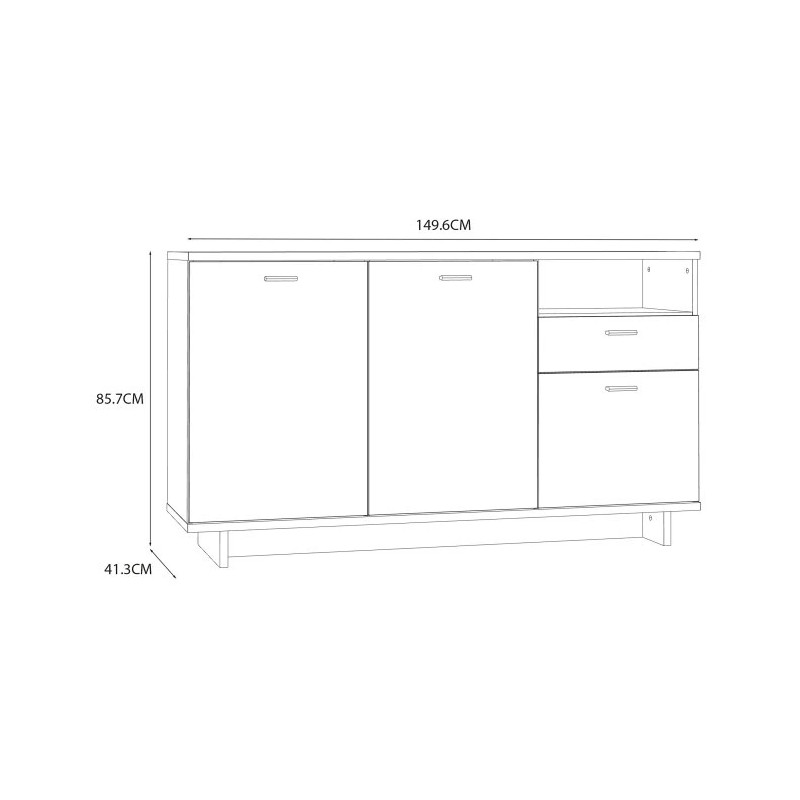 Komoda CHESAPEAKE BEAK233 Dąb Riviera/Dąb Śnieżny Meble Forte