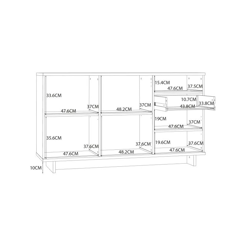 Komoda CHESAPEAKE BEAK233 Dąb Riviera/Dąb Śnieżny Meble Forte