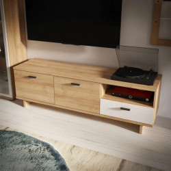 Szafka RTV 150 cm CHESAPEAKE BEAT132 Dąb Riviera/Dąb Śnieżny