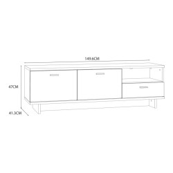 Szafka RTV 150 cm CHESAPEAKE BEAT132 Dąb Riviera/Dąb Śnieżny