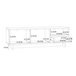 Szafka RTV 150 cm CHESAPEAKE BEAT132 Dąb Riviera/Dąb Śnieżny