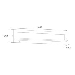 Półka ścienna 150 cm CHESAPEAKE HVKB01 Dąb Riviera/Dąb Śnieżny