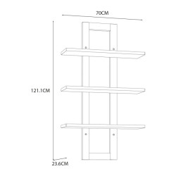 Półka pionowa 70 cm CHESAPEAKE HVKB02 Dąb Riviera/Dąb Śnieżny