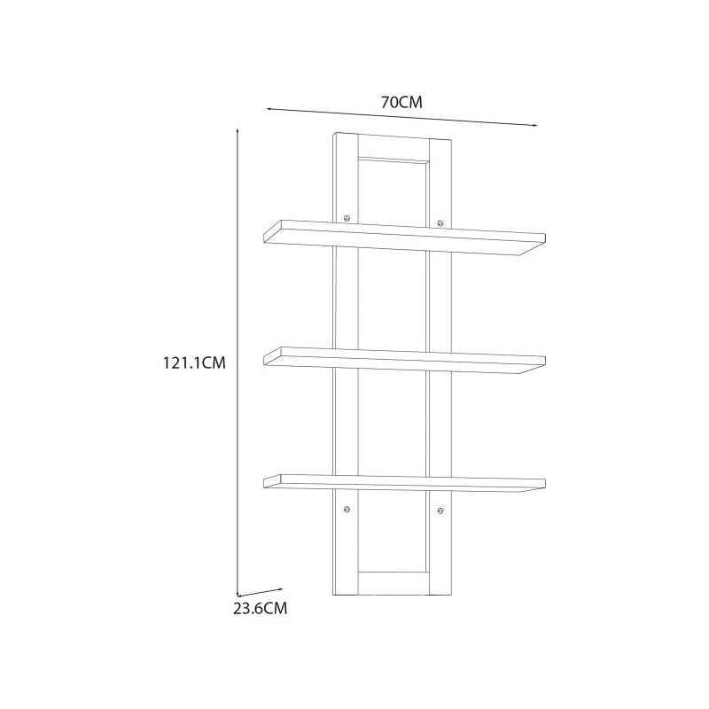 Półka pionowa 70 cm CHESAPEAKE HVKB02 Dąb Riviera/Dąb Śnieżny