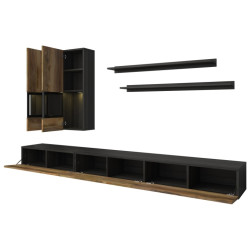 Meblościanka Baros Typ 10 Satin Nussbaum/Touchwood Helvetia