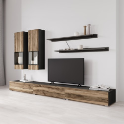 Meblościanka Baros Typ 10 Satin Nussbaum/Touchwood Helvetia