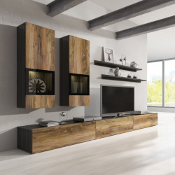 Meblościanka Baros Typ 10 Satin Nussbaum/Touchwood Helvetia