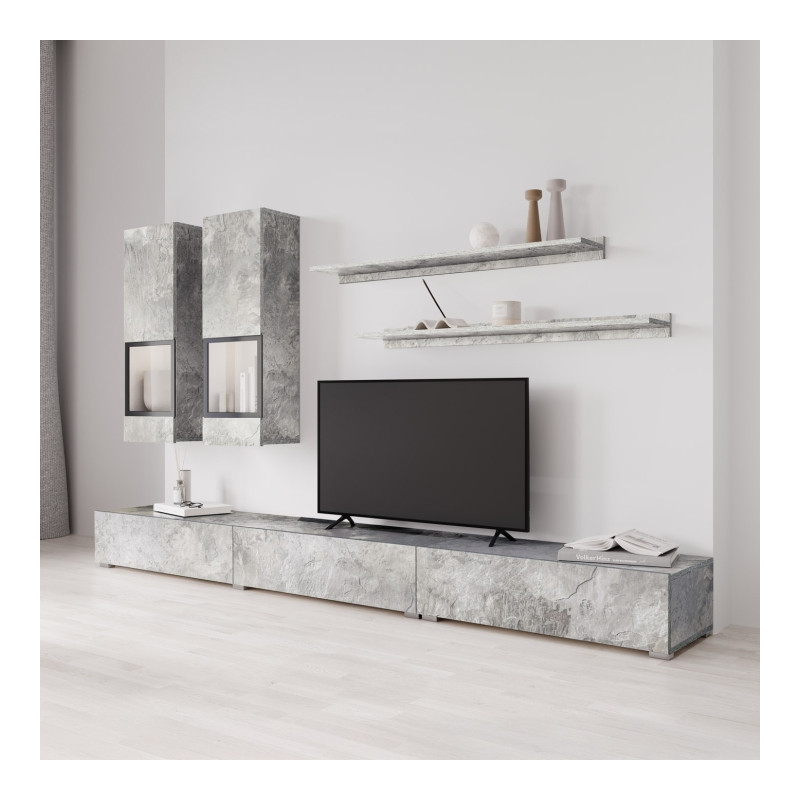 Meblościanka Baros Typ 10 Jasny Beton Helvetia