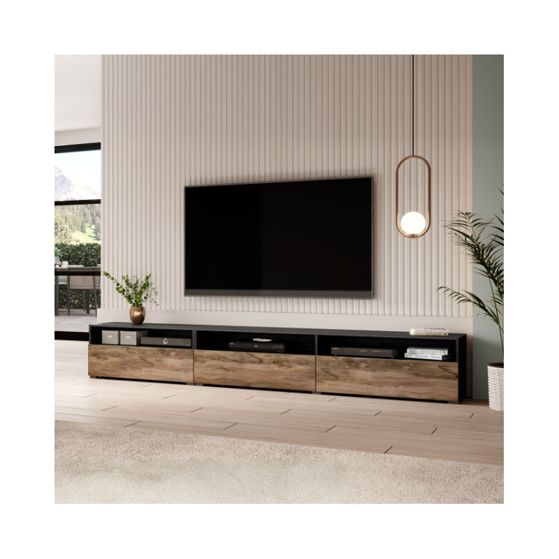 Szafka RTV Baros Typ 40 Satin Nussbaum/Touchwood Helvetia