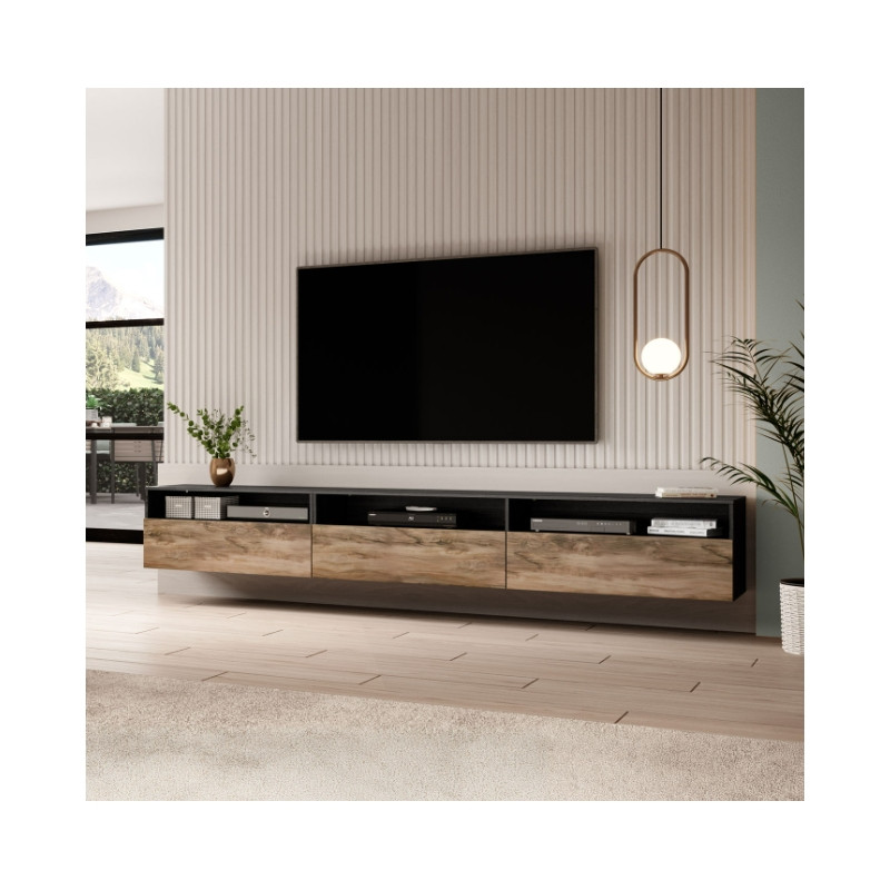 Szafka RTV Baros Typ 40 Satin Nussbaum/Touchwood Helvetia