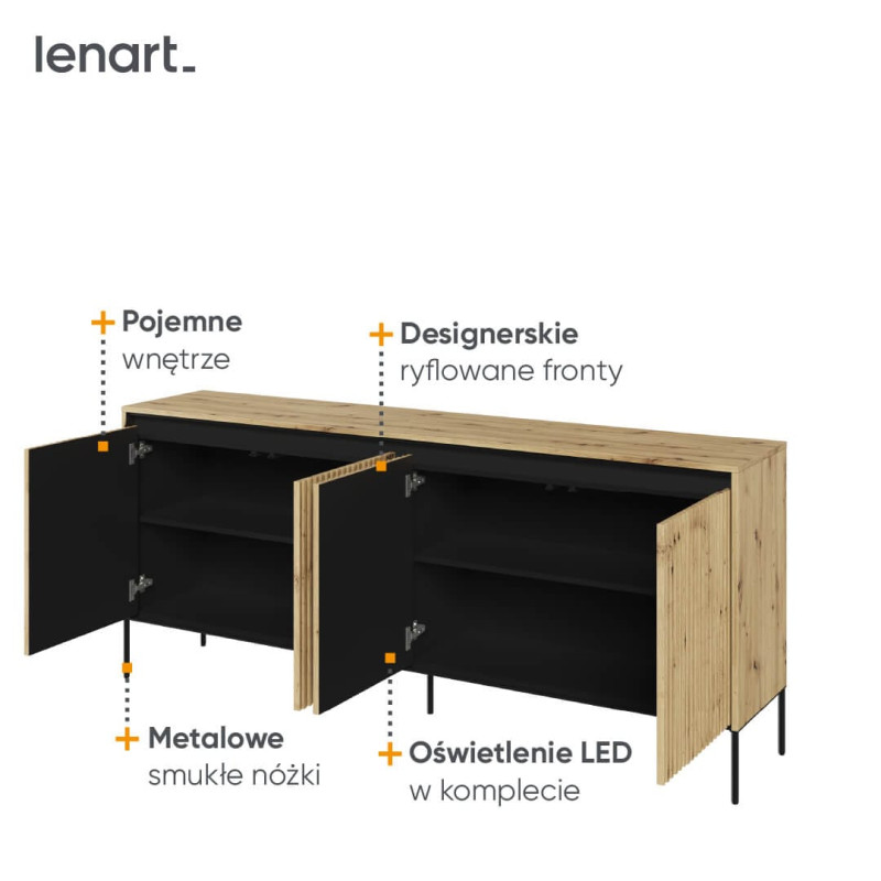 Komoda Trend TR4DAC Dąb Artisan Lenart