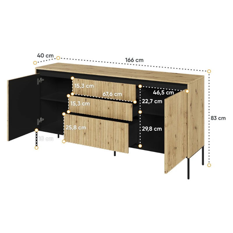 Komoda Trend TR1DAC Dąb Artisan Lenart
