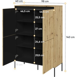 Komoda Trend TR3DAC Dąb Artisan Lenart - WYSYŁKA 24H - domowanie.pl Komoda Trend TR3DAC Dąb Artisan Lenart - WYSYŁKA 24H - domowanie.pl