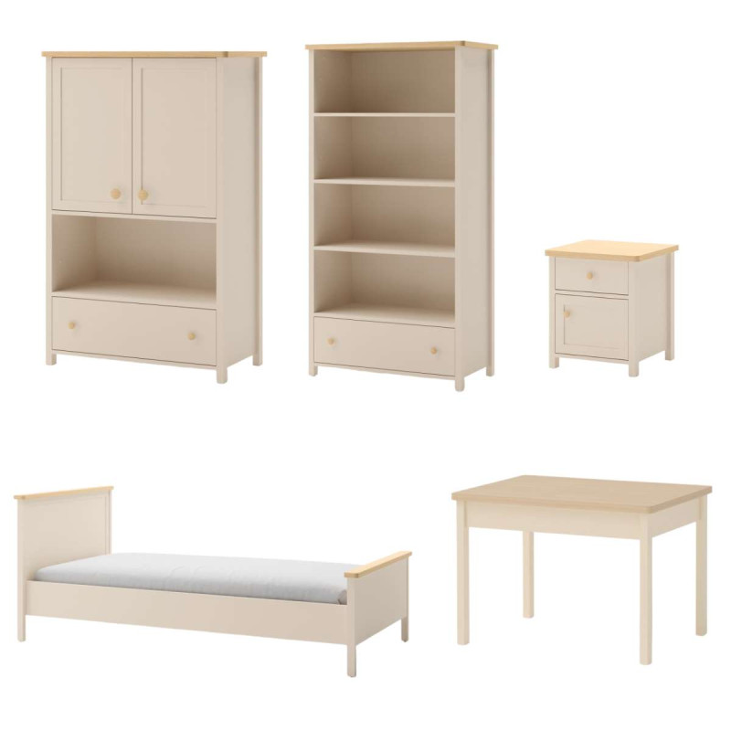 Zestaw mebli do pokoju dziecka STORY 5 Meble Młodzieżowe Beż Zestaw mebli do pokoju dziecka STORY 5 Meble Młodzieżowe Beż