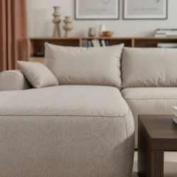 Nowoczesny tapicerowany narożnik Coco jasny beż / whisper 2