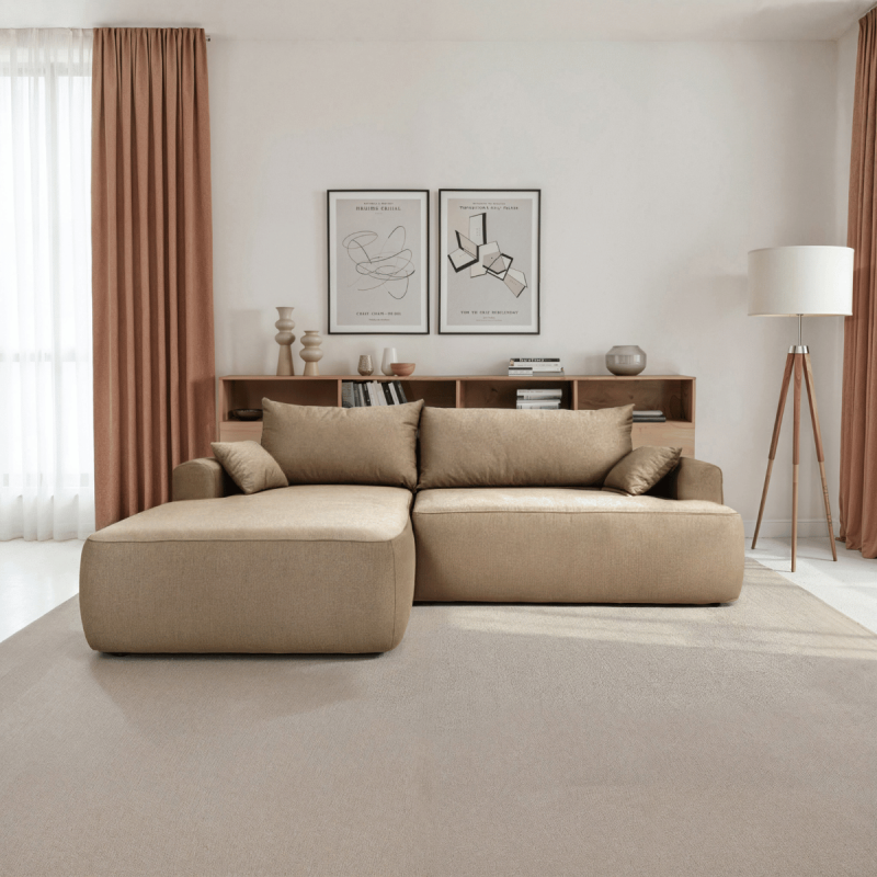 Nowoczesny tapicerowany narożnik Coco beżowy / whisper 3