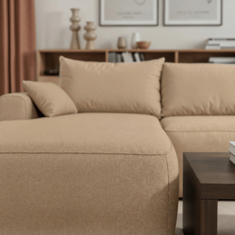 Nowoczesny tapicerowany narożnik Coco beżowy / whisper 3