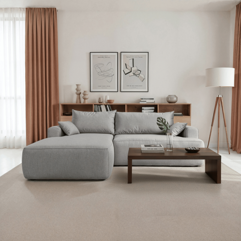 Nowoczesny tapicerowany narożnik Coco szary / whisper 16