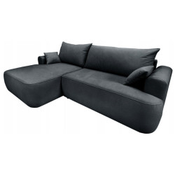 Nowoczesny tapicerowany narożnik Coco grafitowy / whisper 19