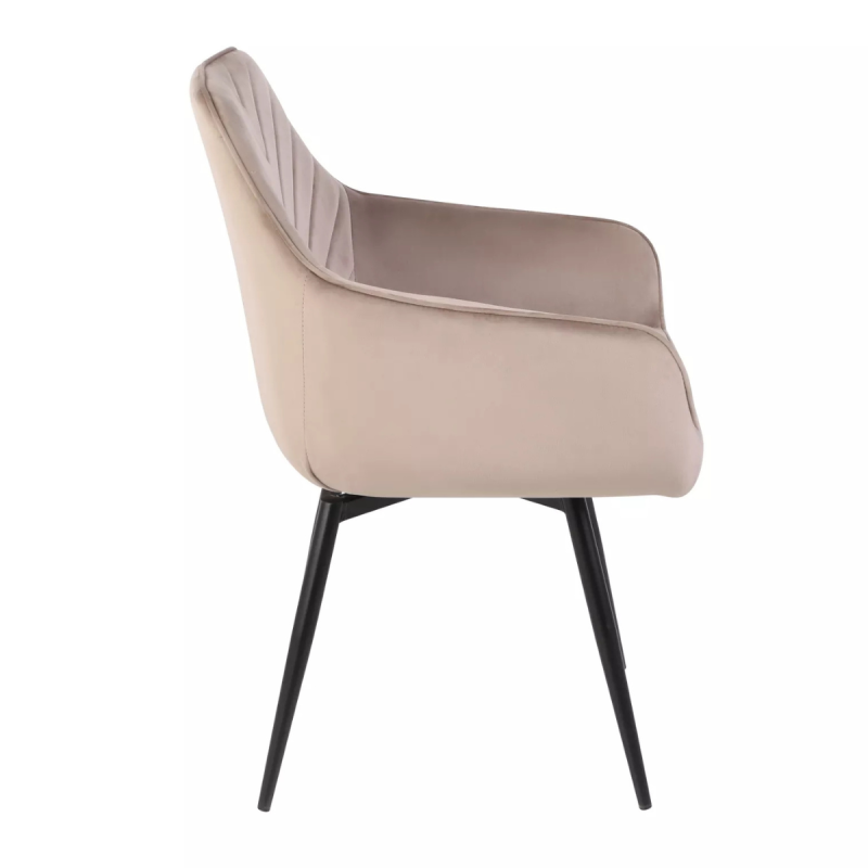 Krzesło tapicerowane Servio Velvet Bluvel 40 ciemny beż