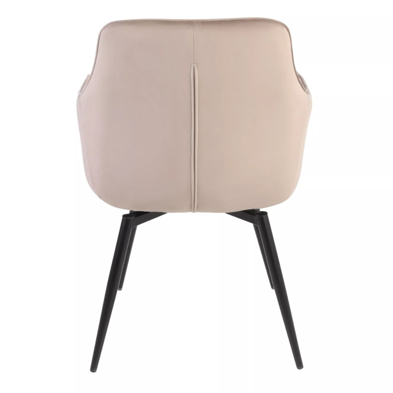 Krzesło tapicerowane Servio Velvet Bluvel 40 ciemny beż