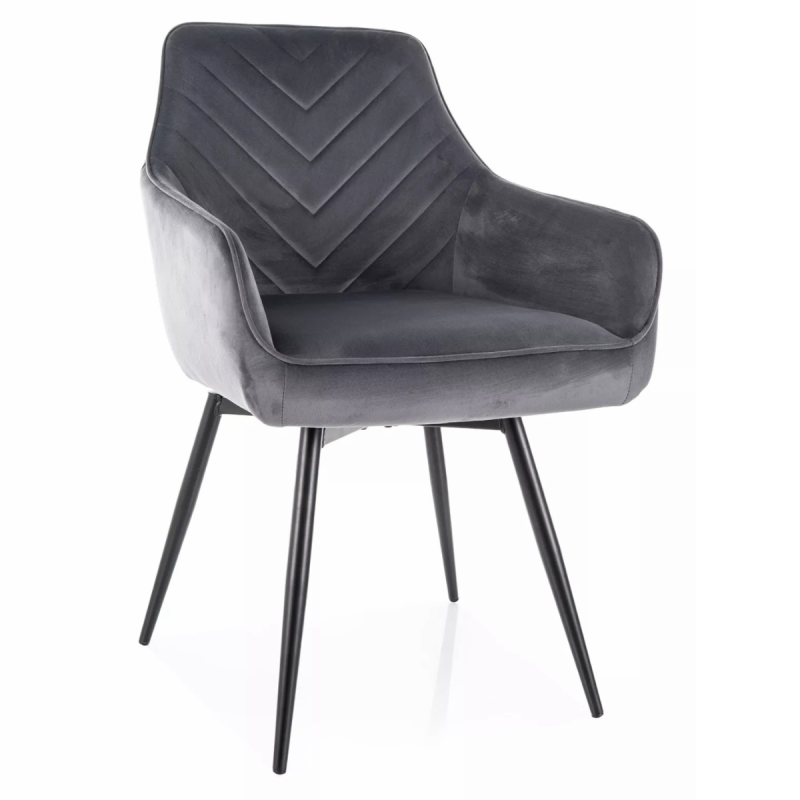Krzesło tapicerowane Servio Velvet Bluvel 14 ciemny szary Krzesło tapicerowane Servio Velvet Bluvel 14 ciemny szary
