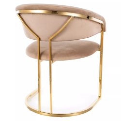 Krzesło tapicerowane Tulipe Velvet Bluvel 28 beżowe