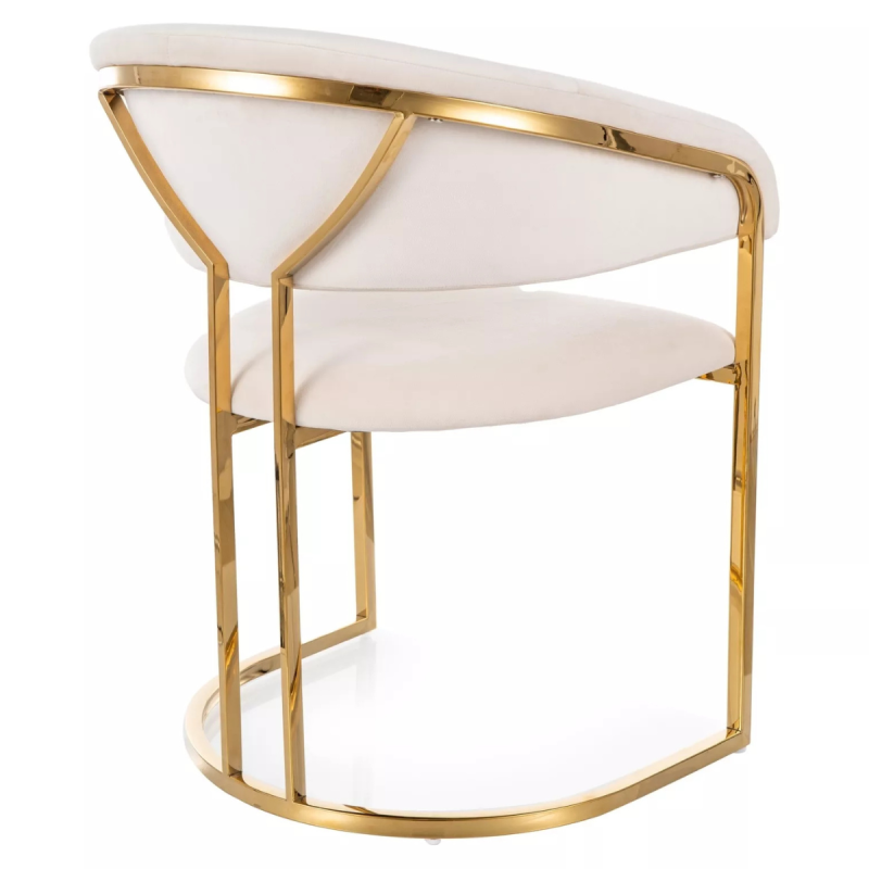 Krzesło tapicerowane Tulipe Velvet Bluvel 22 jasny beż