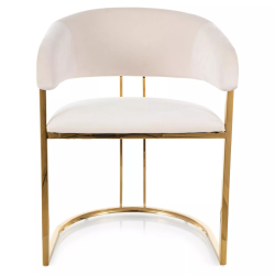 Krzesło tapicerowane Tulipe Velvet Bluvel 22 jasny beż
