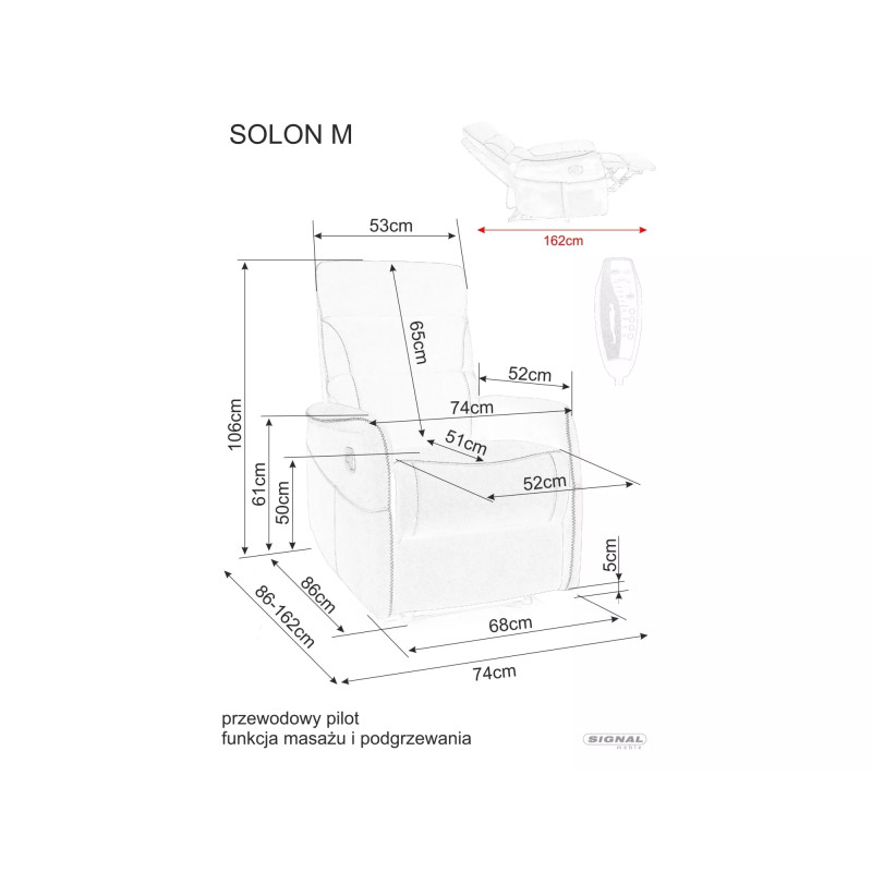 Fotel rozkładany Solon M Brego 34 beż