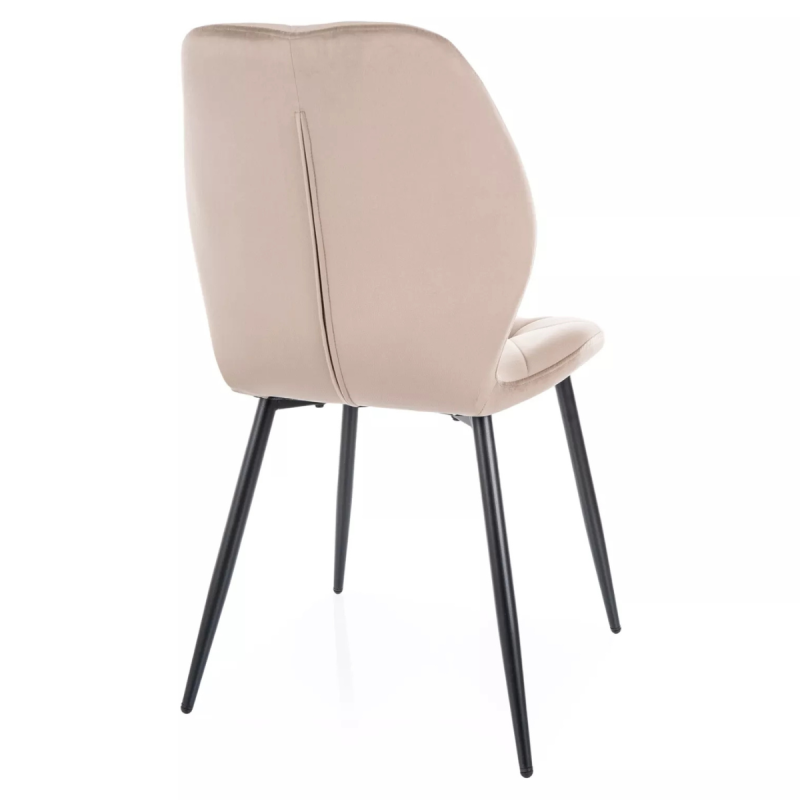Krzesło tapicerowane Rick Velvet Bluvel 40 ciemny beż