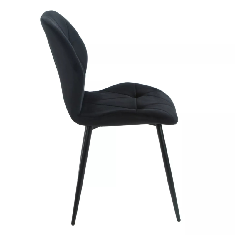 Krzesło tapicerowane Rick Velvet Bluvel 19 czarne